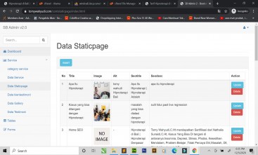 Kursus Web Programming, Dashboard Web