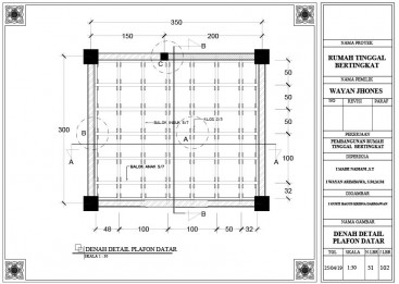 Detail Gambar Plafon dengan Autocad