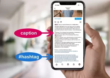Konsep Caption dan Hashtag