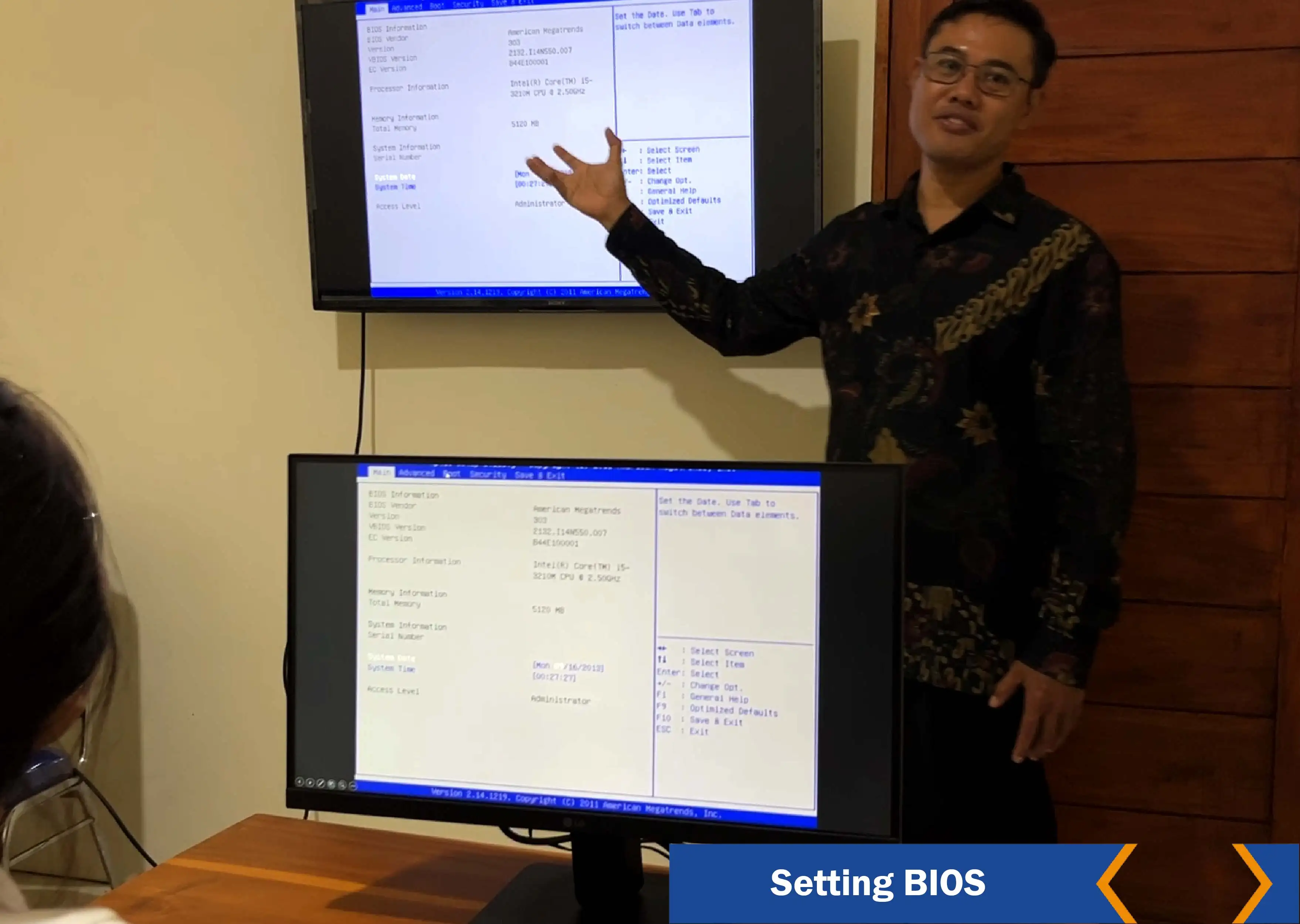 Proses pengaturan BIOS untuk mengatur konfigurasi dasar perangkat keras pada komputer.