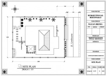 Gambar Site Plan dengan AutoCad