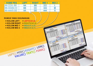 Fungsi String (Left(), Right(), Text(), Find())