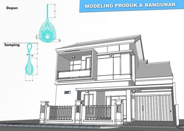Modeling bangunan dan produk dengan sketchup