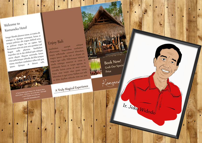Brosur & Vector Face Kursus Komputer, Desain Grafis, Adobe Illustrator, Brosur, Vector Face