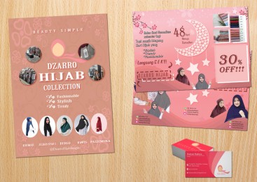 Poster, Brosur & Kartu Nama Kursus Desain Grafis, Adobe Photoshop