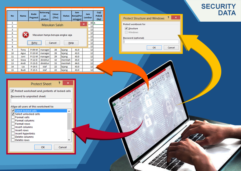 Security data di Excel